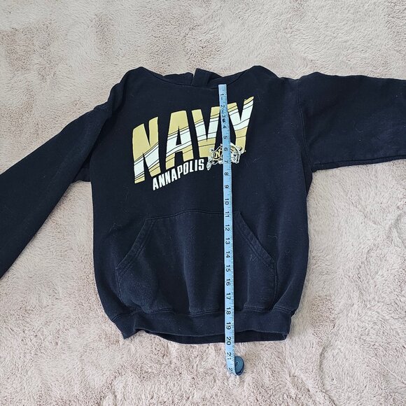 Champion Navy Youth Large 10-12 Naval Academy Hoodie Sweatshirt - Picture 2 of 5